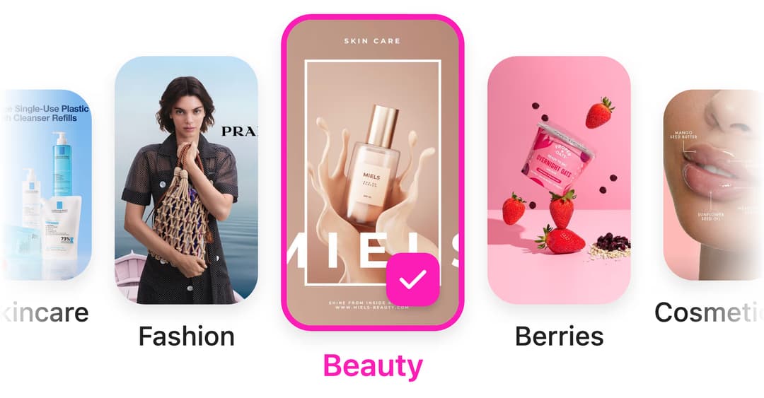 Grid of professional ad templates from major brands